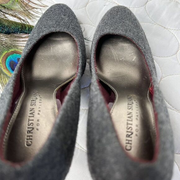Christian Siriano Womens Felted Platform Pumps sz 5 Stiletto High Heels Shoes - Picture 4 of 9